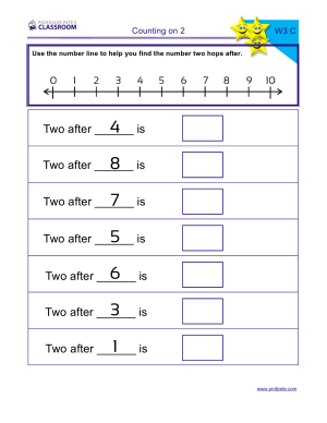 Professor Pete’s Classroom » Number Line: Count On 2 to 10 | Professor