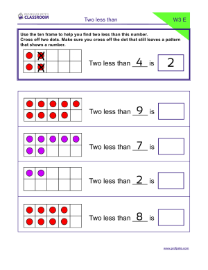 Professor Pete’s Classroom » Ten Frames: Less 1 or 2 to 10 - Professor ...