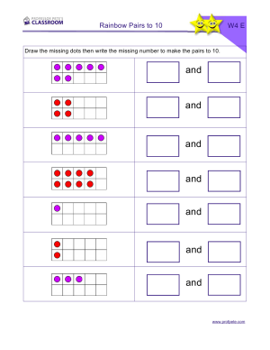 Professor Pete’s Classroom » Ten Frames Missing Pair Rainbows ...