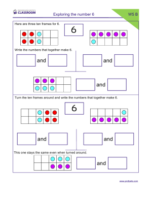 Professor Pete’s Classroom » Exploring Numbers to 6 with Ten Frames ...