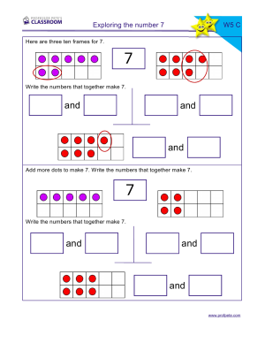 Professor Pete’s Classroom » Exploring Numbers to 7 with Ten Frames ...