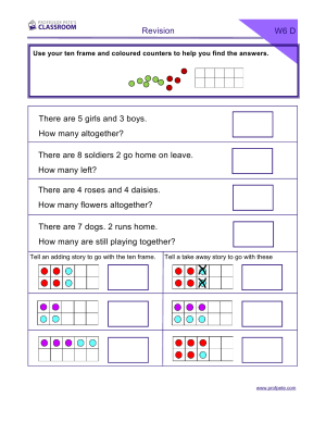 Professor Pete’s Classroom » Revision Numbers To 10 With Ten Frames A 