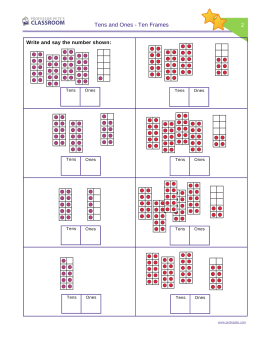 Professor Pete’s Classroom » Tens & Ones Place Value: Ten Frames ...