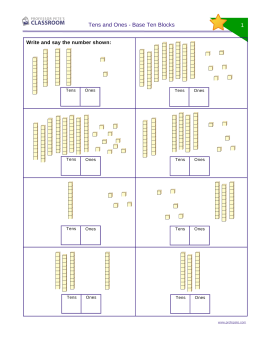 Professor Pete’s Classroom » Tens & Ones Place Value: Base Ten Blocks ...