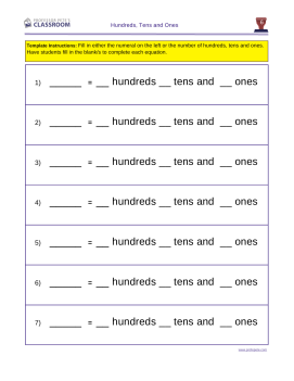 Professor Pete’s Classroom » Hundreds, Tens & Ones Place Value ...