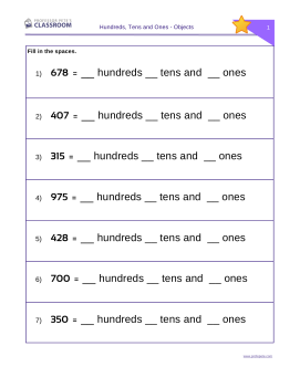 Professor Pete’s Classroom » Hundreds, Tens & Ones Place Value ...