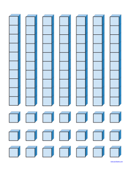 Template: Teacher Set of Base Ten Blocks