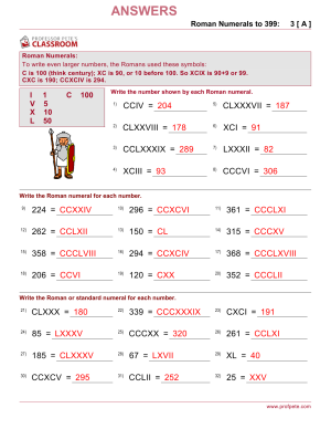 Professor Pete’s Classroom » Roman Numerals to 399 | Professor Pete’s