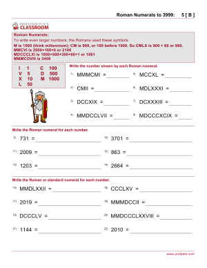 Professor Pete’s Classroom » Roman Numerals to 3999 | Professor Pete’s