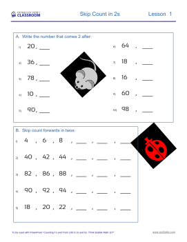 professor petes classroom counting to 100 in 2s and 5s worksheets