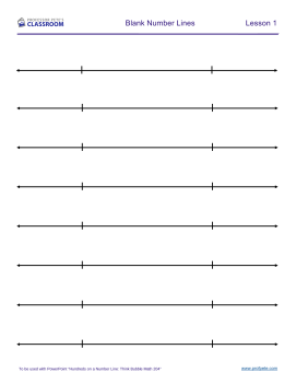 Open Number Line Printable