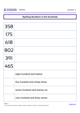 professor pete s classroom spelling numbers to 9999 and fractions ws professor pete s classroom