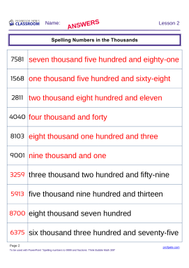 professor pete s classroom spelling numbers to 9999 and fractions ws professor pete s classroom