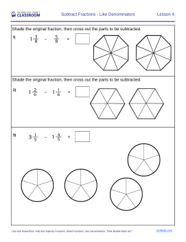 professor pete s classroom add and subtract fractions mixed numbers like denominators professor pete s classroom