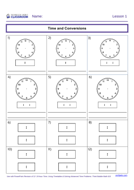 professor pete s classroom time 12 24 hour timetables time problems ws professor pete s classroom