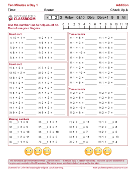 Professor Pete’s Classroom » Addition Facts: Assessment - Professor ...