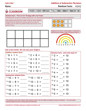 Professor Pete’s Classroom » Introductory Addition & Subtraction ...