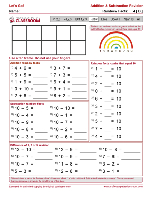 Professor Pete’s Classroom » Introductory Addition & Subtraction ...