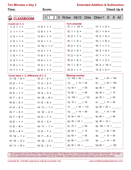 professor pete s classroom extended addition subtraction assessment professor pete s classroom