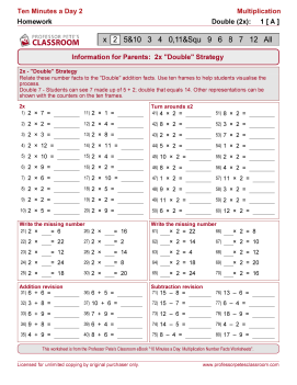 Professor Pete’s Classroom » Multiplication Facts: Homework - Professor ...