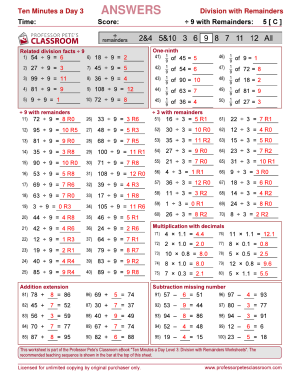 professor petes classroom division with remainders div