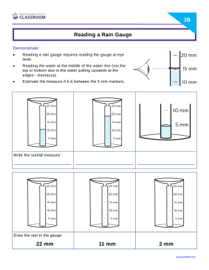 professor petes classroom measuring rainfall using