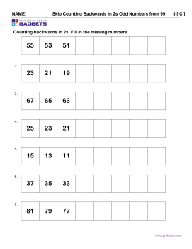 Professor Pete’s Classroom » Skip Counting in 2s Odd Numbers to 99 ...